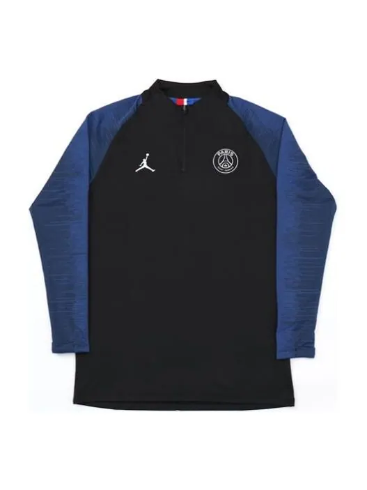 Толстовка Air Jordan 19-20 Paris Saint germain Strike Drill Training Top 'Dark blue' — изображение 1 из 2, синий
