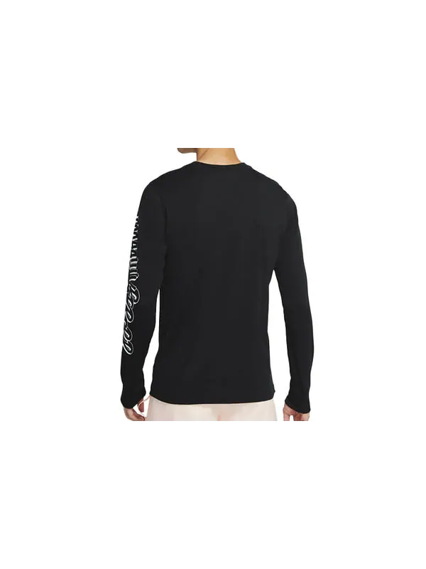 Футболка 23 air logo print athleisure casual sports long sleeves Air Jordan — изображение 2 из 4, черный