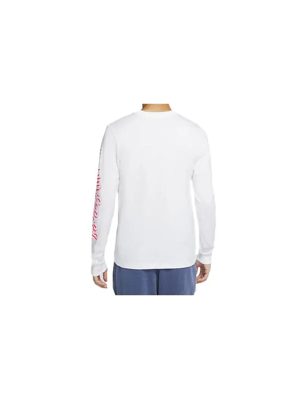 Футболка 23 air print casual sports с круглым вырезом и длинными рукавами Air Jordan — изображение 2 из 4, белый
