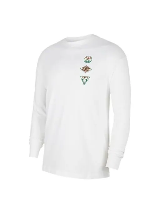 Толстовка Air Jordan Sport Dna Logo Casual Sports Round Neck Pullover White — изображение 1 из 4, белый
