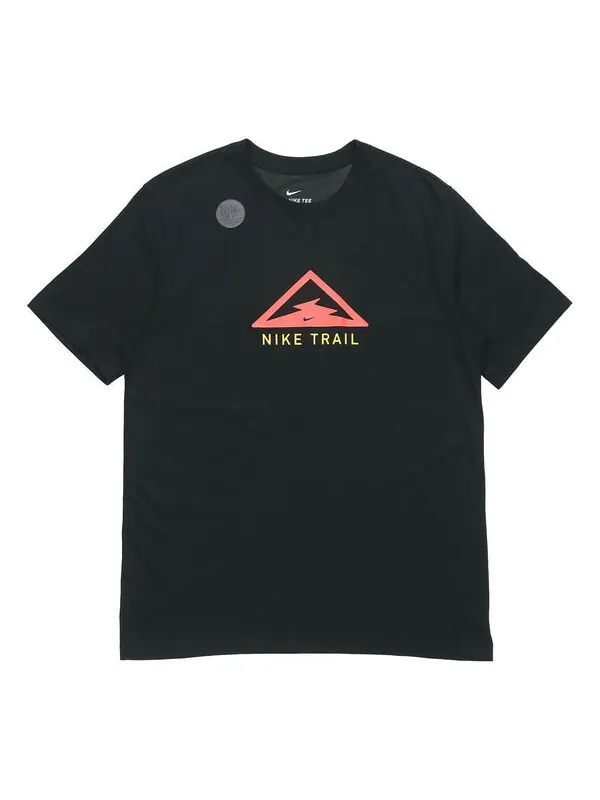 Футболка dri-fit trail logo printed sports tee men black Nike — изображение 1 из 4, черный