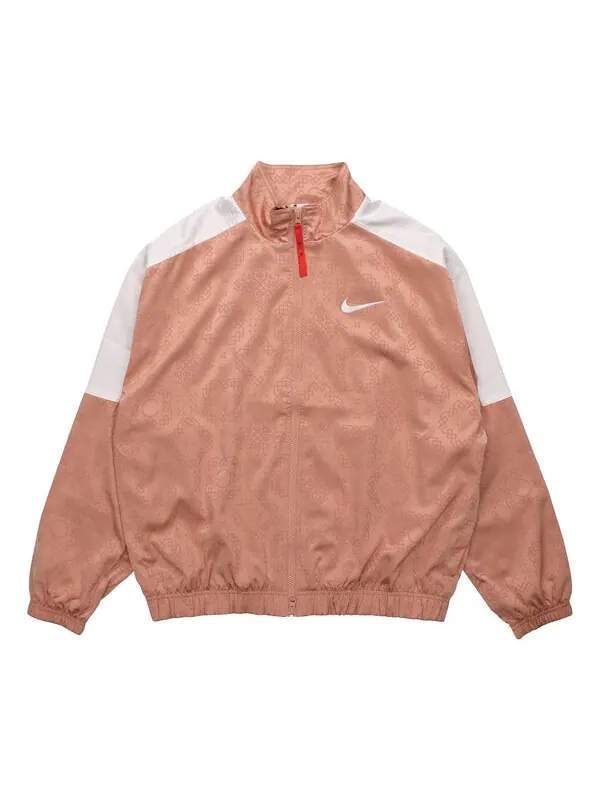 Куртка x clot rose gold silk pattern track jacket pink Nike — изображение 1 из 3, розовый