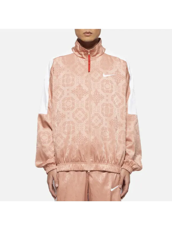 Куртка x clot rose gold silk pattern track jacket pink Nike — изображение 3 из 3, розовый