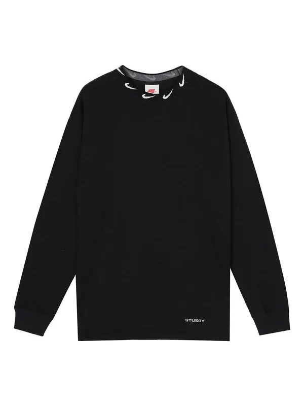 Футболка x stussy nrg br длинный рукав трикотажный топ Nike — изображение 1 из 4, черный