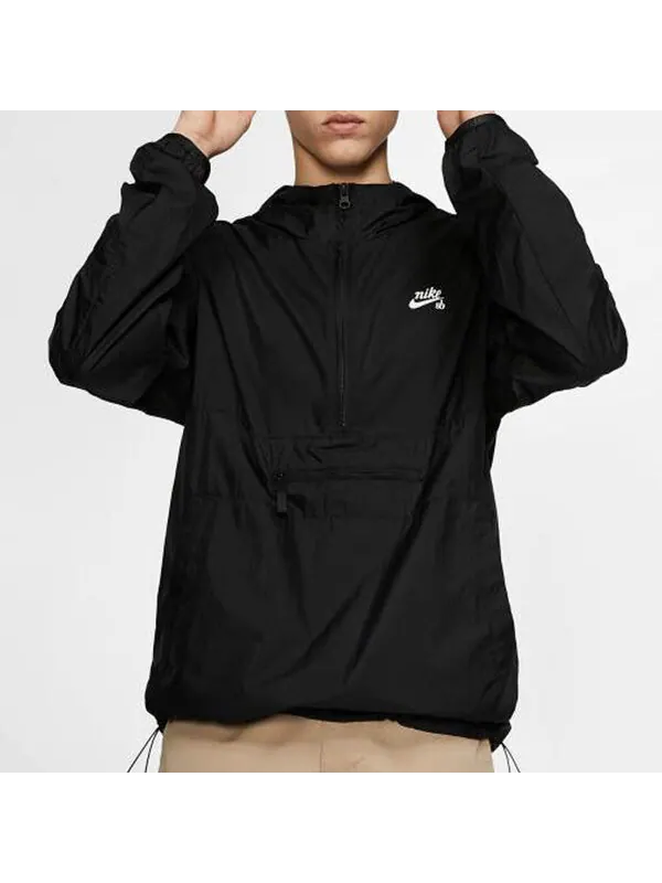 Куртка Nike SB Skateboard JKT Jacket Men's Woven Hooded Sports Jacket — изображение 2 из 3, черный