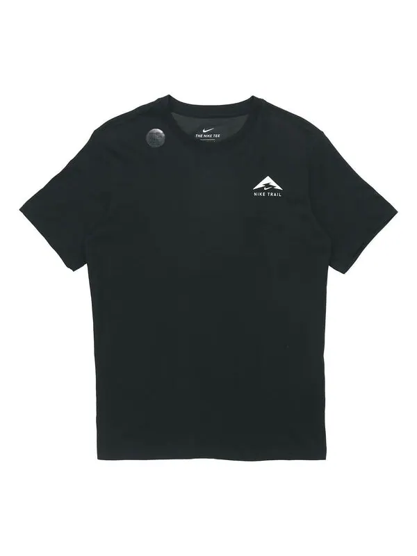 Футболка trail printing athleisure casual sports short sleeve black Nike — изображение 1 из 4, черный