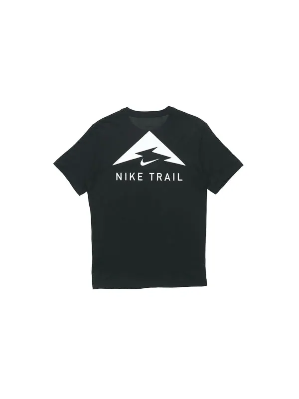 Футболка trail printing athleisure casual sports short sleeve black Nike — изображение 2 из 4, черный