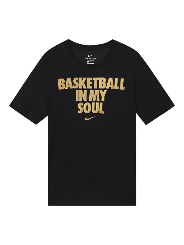 Футболка sportswear alphabet printing short sleeve black Nike — изображение 1 из 4, черный