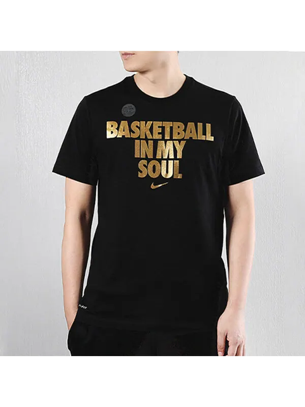 Футболка sportswear alphabet printing short sleeve black Nike — изображение 3 из 4, черный