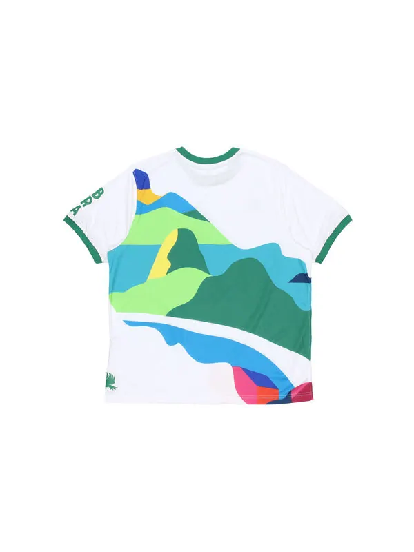 Футболка Nike SB x Parra Crossover Brazil Colors Pattern Tee 'White Multi' — изображение 2 из 4, белый