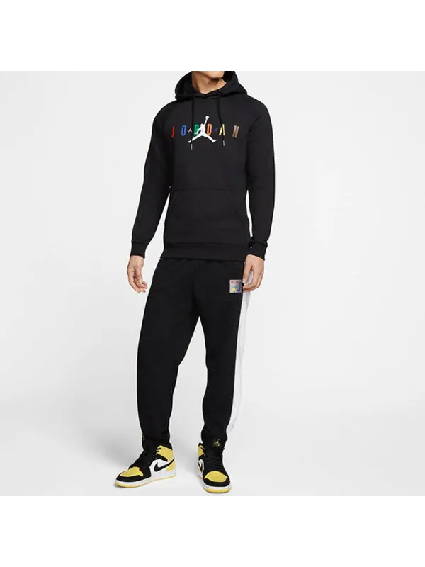 Толстовка Air Jordan Air Sport Dna Hbr Patch Pattern Fleece Lined Knit Pullover Black — изображение 3 из 4, черный