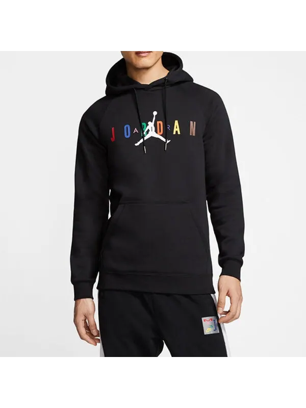 Толстовка Air Jordan Air Sport Dna Hbr Patch Pattern Fleece Lined Knit Pullover Black — изображение 4 из 4, черный
