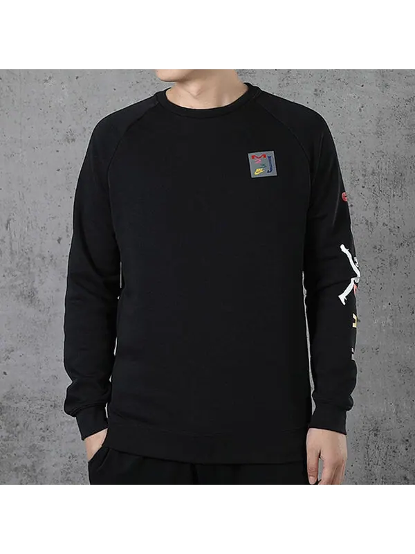 Толстовка Men's Air Jordan Sports Long Sleeves Black — изображение 2 из 3, черный