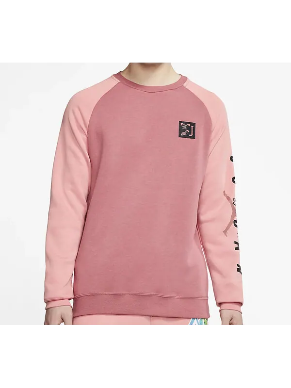 Толстовка Air Jordan Sport DNA Fleece Lined Knit quartz Pink — изображение 3 из 4, розовый