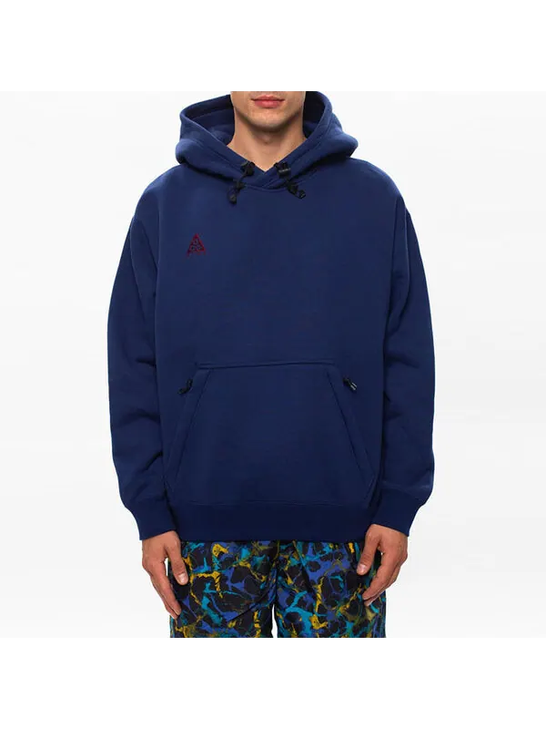 Толстовка Men's Nike ACG Hoody Fleece Navy Blue — изображение 3 из 4, синий