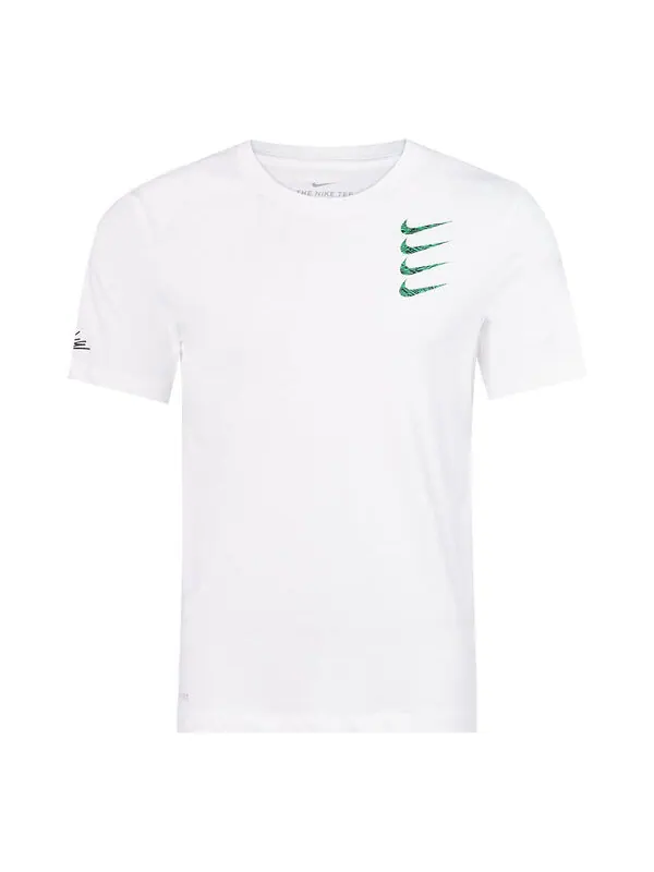 Футболка dri fit с круглым вырезом и коротким рукавом Nike — изображение 1 из 4, белый