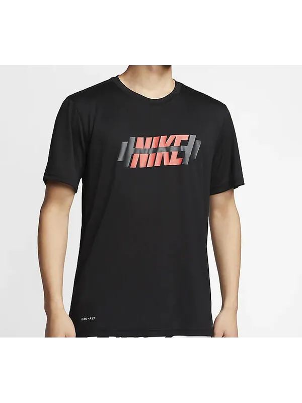 Футболка dri-fit legend logo printing short sleeve black Nike — изображение 3 из 4, черный