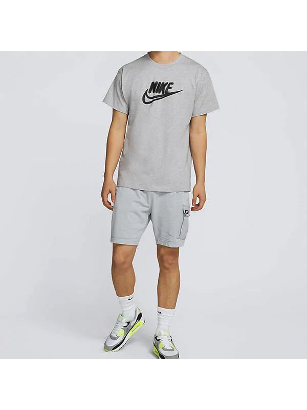 Футболка с граффити-логотипом и коротким рукавом Nike — изображение 3 из 4, светлый серый