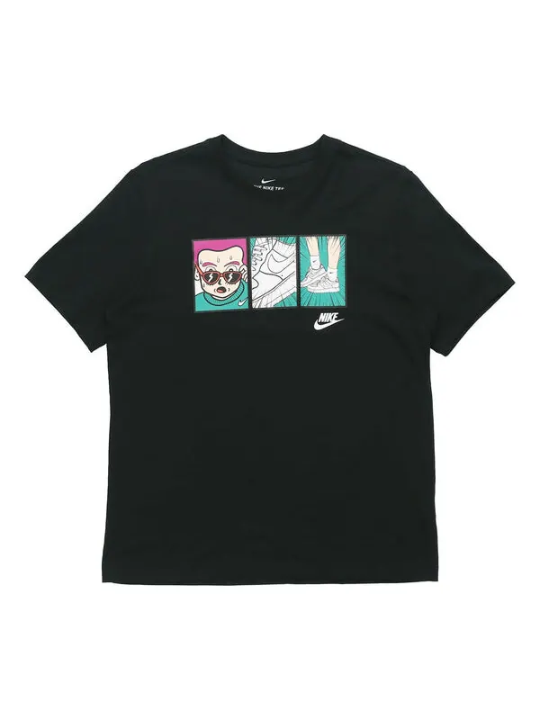 Футболка sportswear applique t-shirt 'black' Nike — изображение 1 из 4, черный