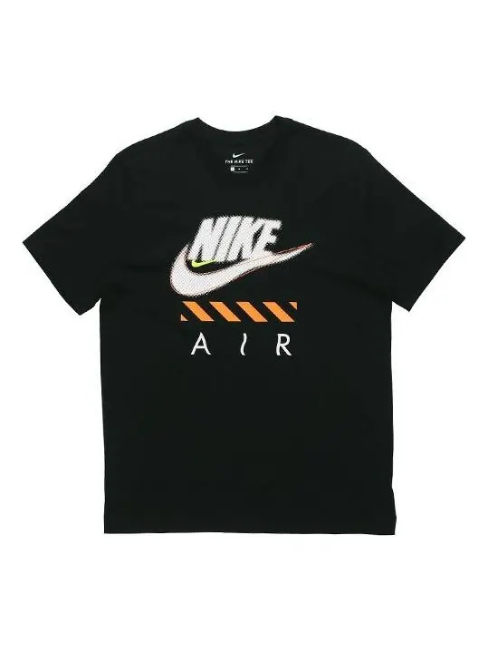 Футболка air casual sports breathable round neck short sleeve black Nike — изображение 1 из 4, черный