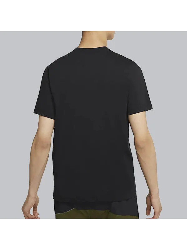 Футболка air casual sports breathable round neck short sleeve black Nike — изображение 4 из 4, черный