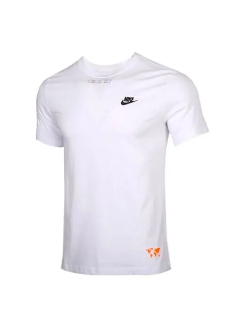 Футболка earth printing short sleeve white Nike — изображение 1 из 4, белый