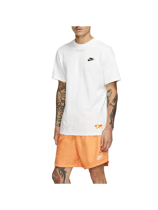 Футболка earth printing short sleeve white Nike — изображение 2 из 4, белый