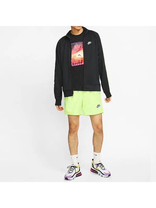 Футболка с принтом дельфина, заката и пейзажа, короткий рукав, Nike — изображение 3 из 4, черный