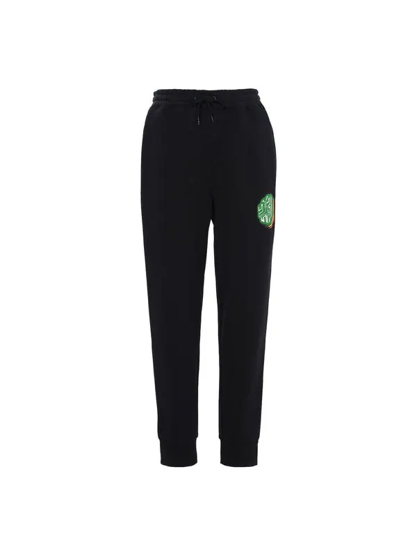 Спортивные штаны Air Jordan MJ Sticker Fleece Pants Casual Sports Fleece Lined Long Pants Black — изображение 1 из 4, черный