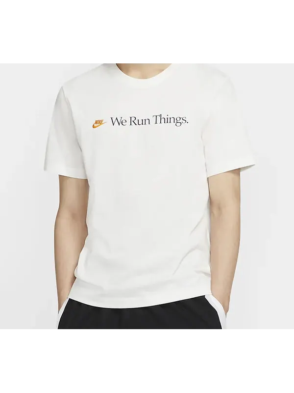 Футболка sportswear airathon short sleeve white Nike — изображение 2 из 3, белый