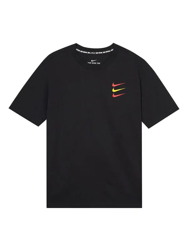 Футболка fc logo t-shirt 'black' Nike — изображение 1 из 4, черный/желтый/красный