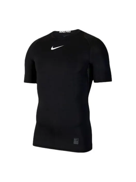 Футболка Nike pro Short Sleeve Tight Black — изображение 1 из 4, черный