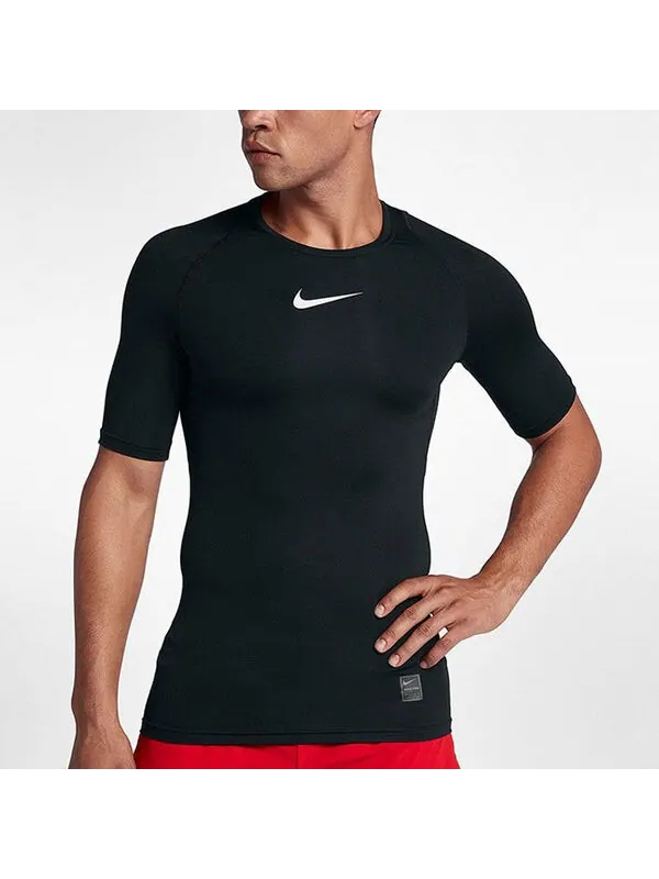 Футболка Nike pro Short Sleeve Tight Black — изображение 3 из 4, черный