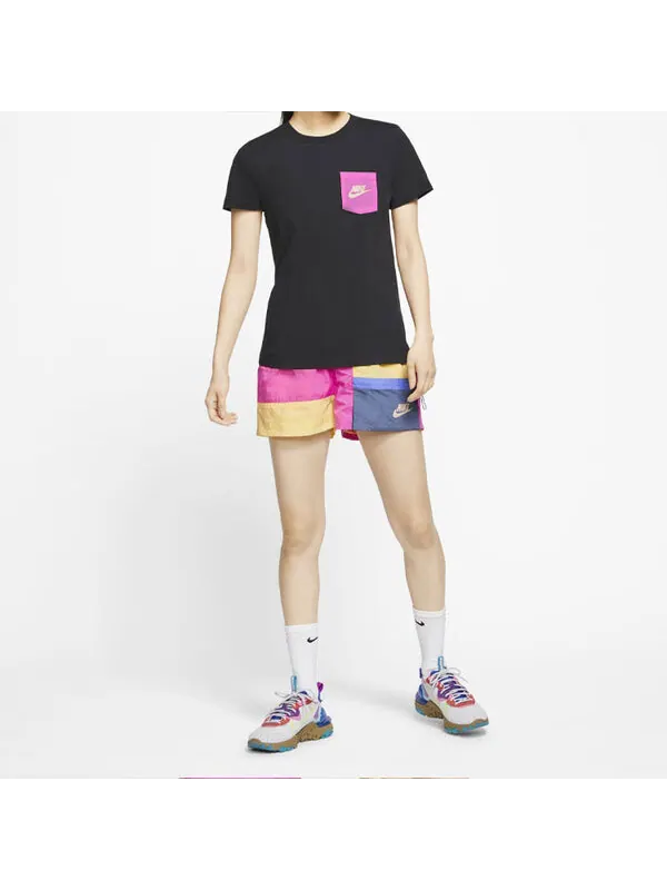 Футболка (WMNS) Nike As W Nsw Tee Contrasting Colors logo Short Sleeve Black — изображение 3 из 4, черный