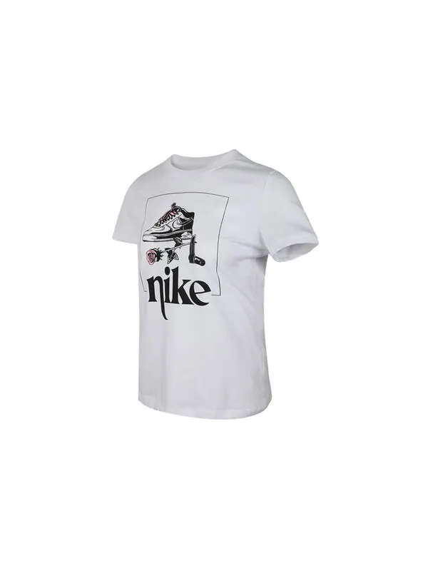 Футболка спортивная с принтом короткий рукав Nike — изображение 3 из 4, белый/мульти