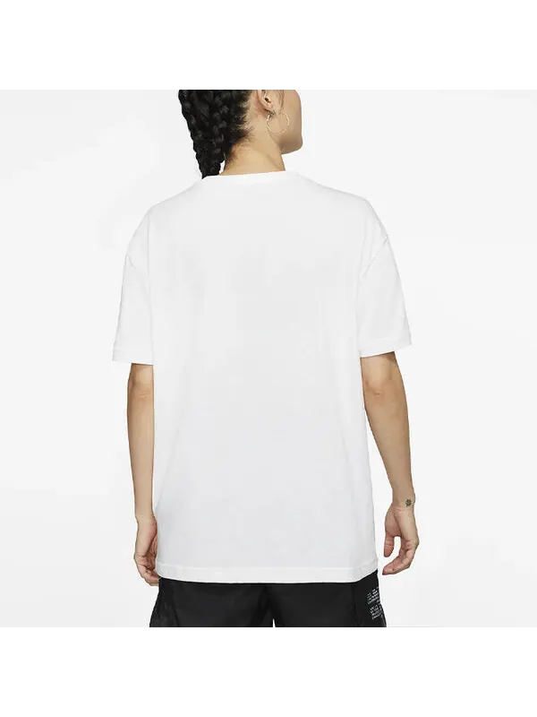 Футболка спортивная бойфренды повседневные с коротким рукавом Nike — изображение 4 из 4, белый
