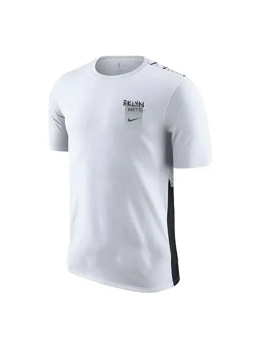 Футболка Nike NBA Brooklyn Nets Alphabet Printing Round Neck Short Sleeve White — изображение 1 из 2, мульти
