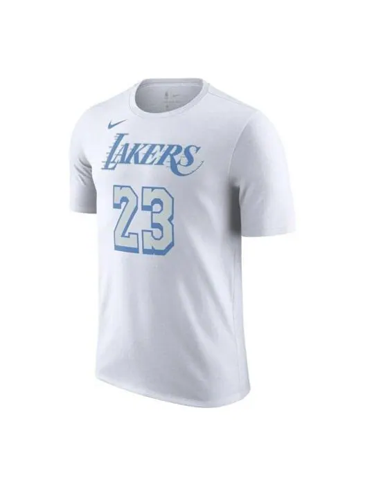 Футболка Nike NBA Basketball Sports Printing Short Sleeve Los Angeles Lakers LeBron James No. 23 — изображение 1 из 2, белый