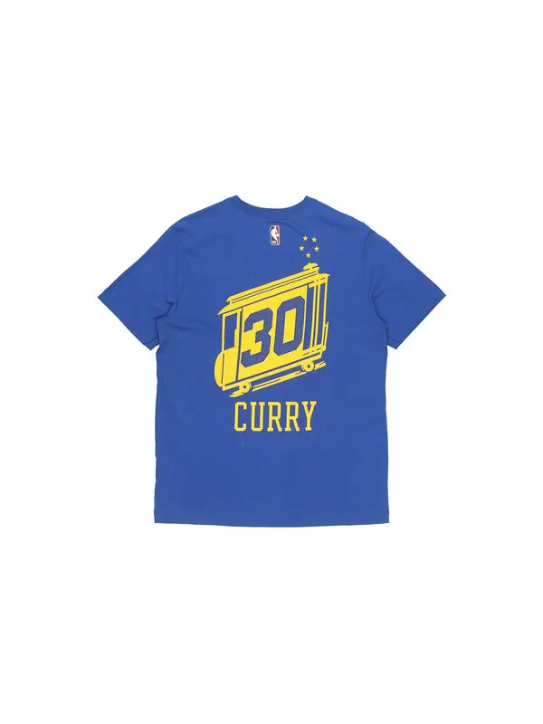 Футболка men's nba basketball sports printing short sleeve golden state warriors curry 30 blue t-shirt Nike, синий