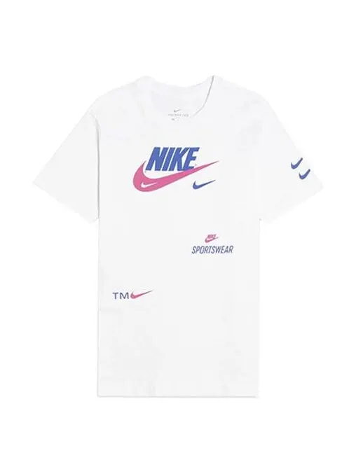Футболка swoosh round neck short sleeve white Nike — изображение 1 из 4, белый