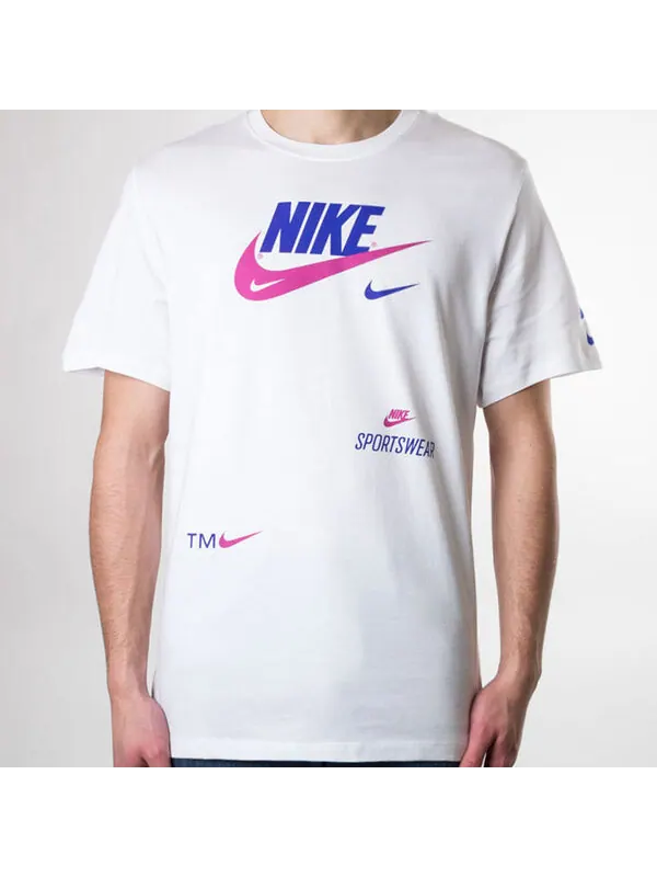 Футболка swoosh round neck short sleeve white Nike — изображение 2 из 4, белый