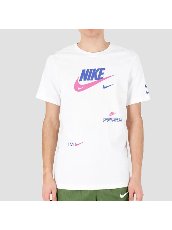 Футболка swoosh round neck short sleeve white Nike — изображение 3 из 4, белый