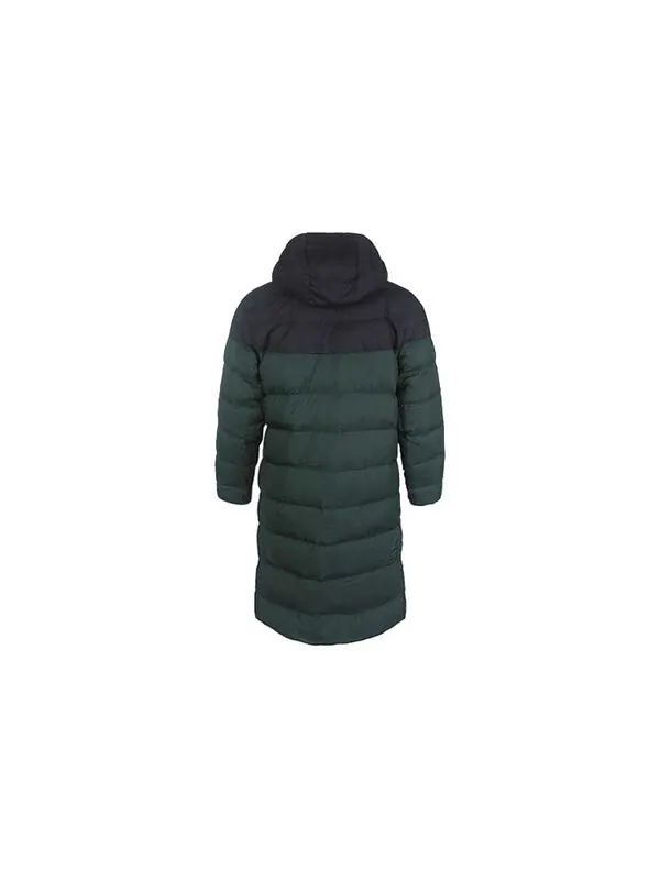 Пуховик Nike mid-length Colorblock Casual Sports hooded down Jacket Green — изображение 2 из 2, зеленый