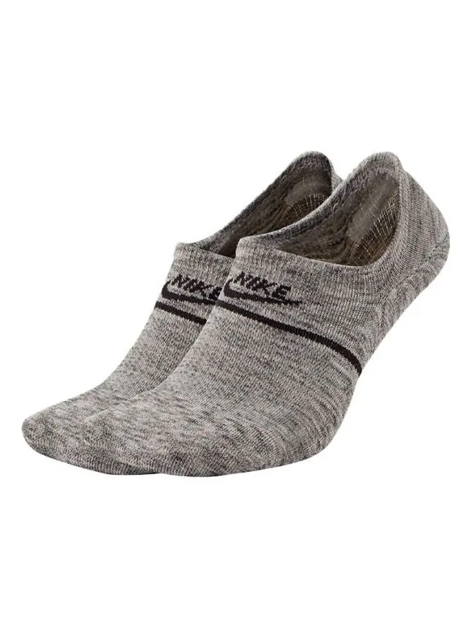 Носки Nike Unisex Snkr Sox No-show Breathable Socks 2 Packs Grey Gray — изображение 1 из 2, серый