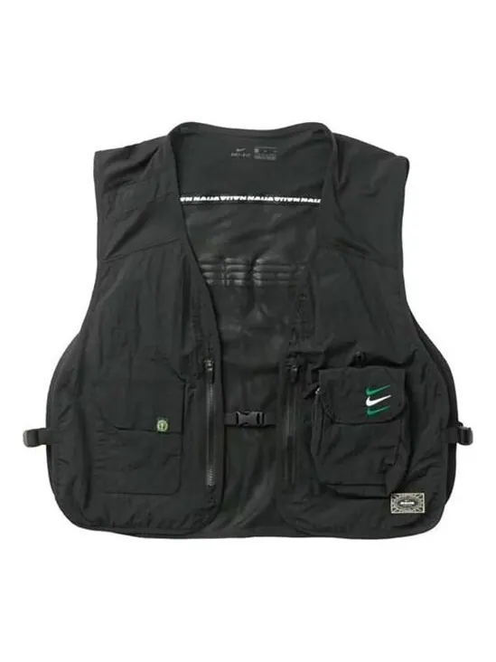 Жилет nigeria vest 'black' Nike — изображение 1 из 4, черный/зеленый