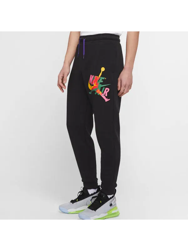Спортивные штаны Air Jordan Fleece Lined Casual Sports Pants Black — изображение 3 из 4, черный