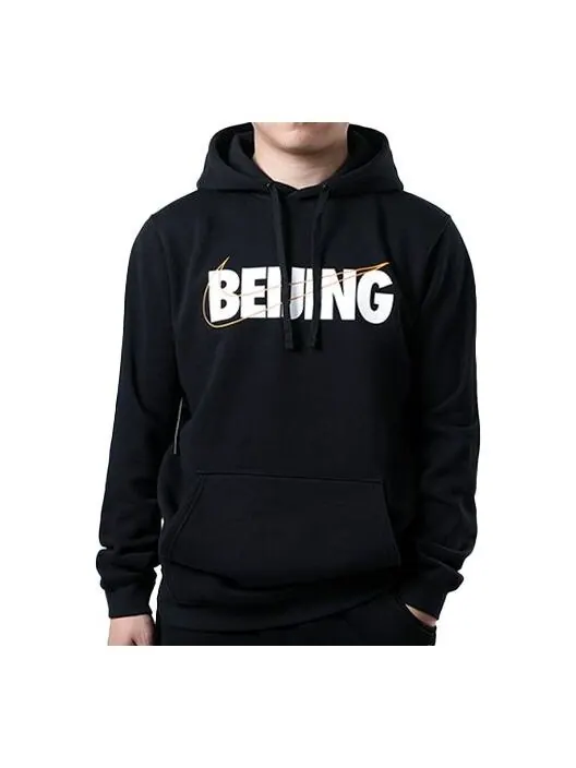 Толстовка beijing printing hooded drawstring black Nike — изображение 1 из 4, черный