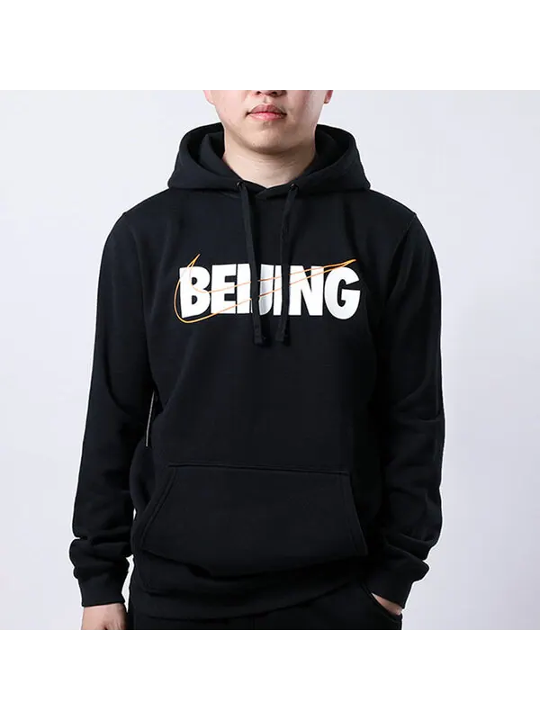 Толстовка beijing printing hooded drawstring black Nike — изображение 3 из 4, черный