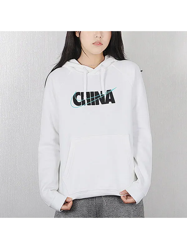 Свитер nsw chn po hoodie logo printing white Nike — изображение 3 из 4, белый
