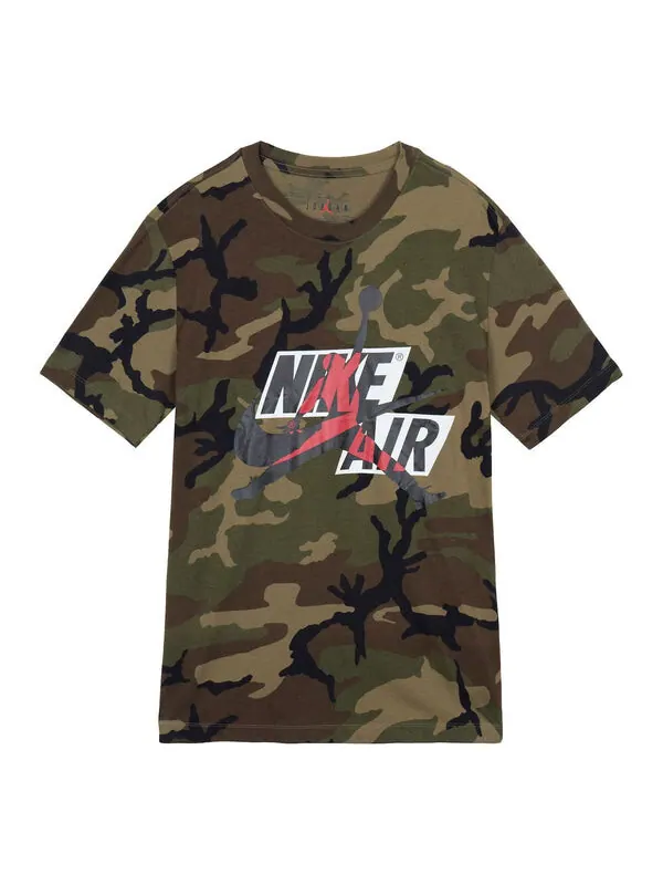 Футболка Air Jordan Jumpman Classics Camo Camouflage Short-sleeve Tee Men Olive Green — изображение 1 из 4, оливковый зеленый